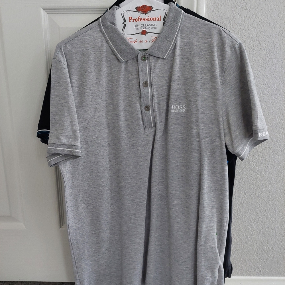 Boss Gray Polo Shirt Casual Comfort